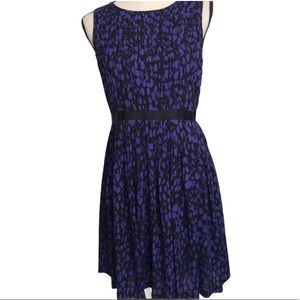 LOFT purple and black dress